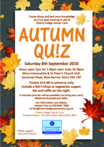 Autumn Quiz 2018 - SOLD OUT @ Mary Immaculate and St Peter's Church Hall | New Barnet | England | United Kingdom