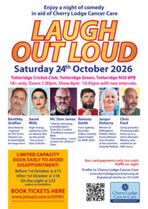 Laugh Out Loud in aid of Cherry Lodge @ Totteridge Cricket Club | England | United Kingdom