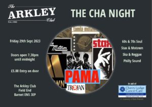 Cha Night in September @ The Arkley Club | England | United Kingdom