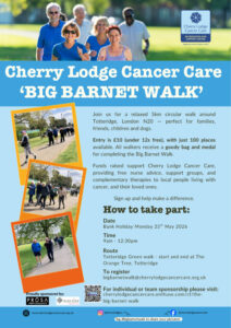 Big Barnet Walk - fundraising for Cherry Lodge Cancer Care @ The Orange Tree and Totteridge Green | England | United Kingdom