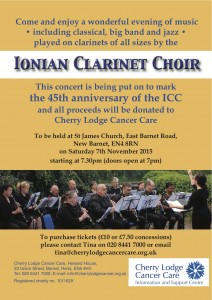 Clarinet Concert supporting Cherry Lodge @ St James Church | London | United Kingdom