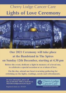 Cherry Lodge Lights of Love Ceremony 2021 @ The Spires Shopping Centre | England | United Kingdom