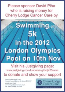 5k Olympic Pool Swim - please sponsor David @ London Aquatics Centre | England | United Kingdom