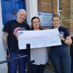 Psychobilly Kicks Back again – with an enormous cheque for Cherry Lodge
