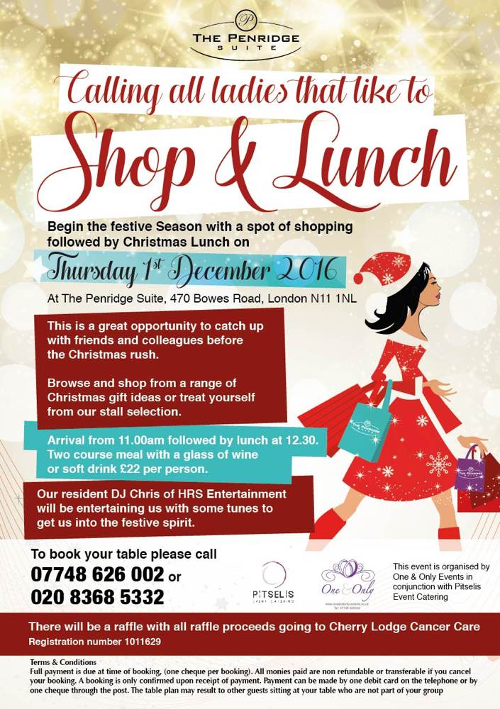 Shopping & Lunch Event - 1st December 2016